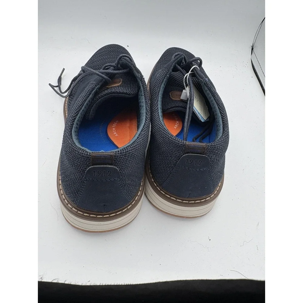 Nunn Bush Shoes Mens Size 8 Blue Knit Dual Comfort Arch Tech Sneakers Casual